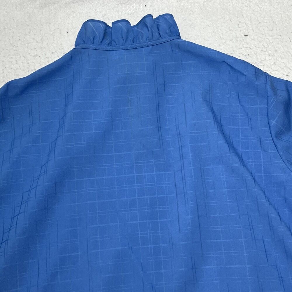 Vintage 80s Provincetown Judy Bond Women's 44 Short Sleeve Button Down Blouse - Picture 12 of 13